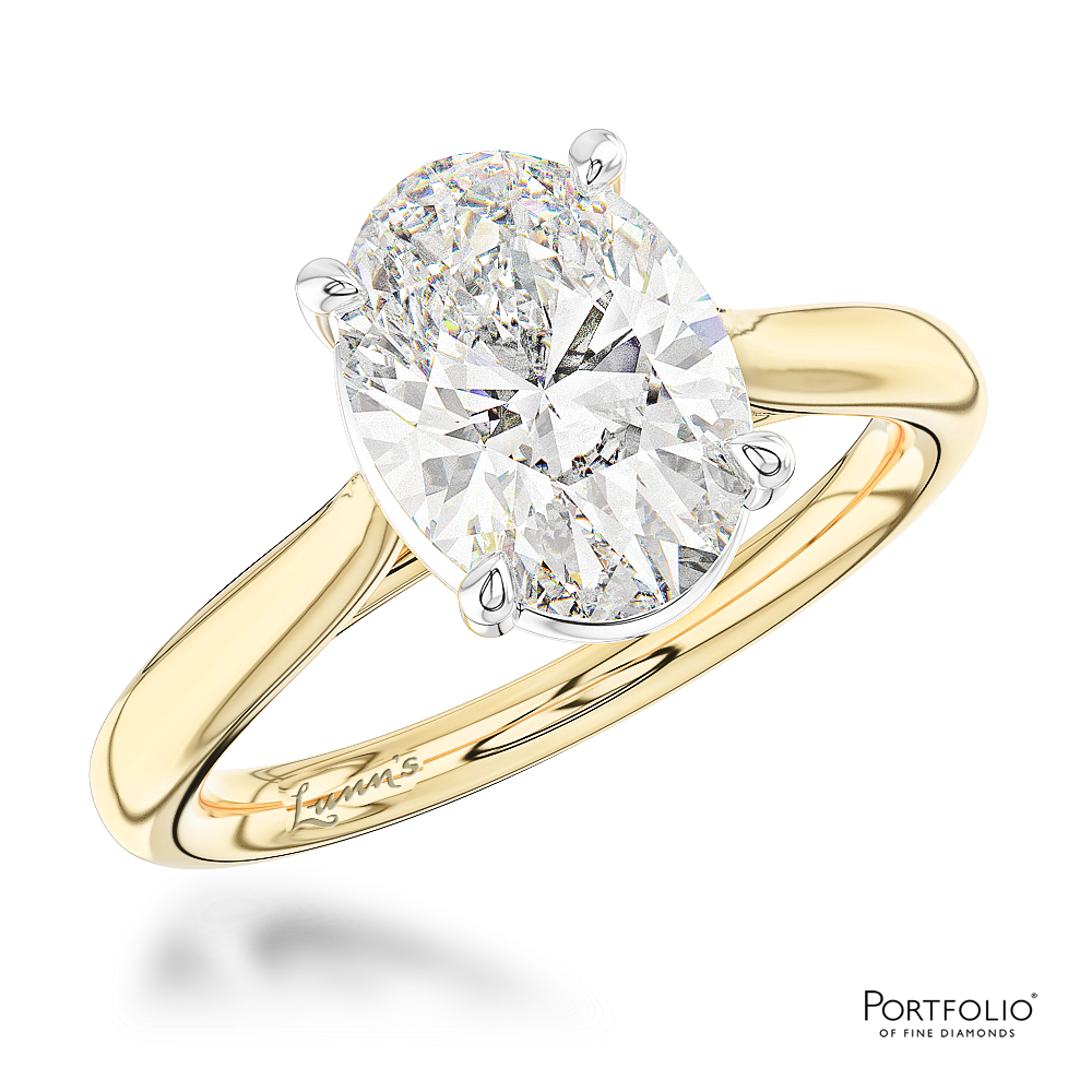 Solitaire 1.70ct G SI2 Diamond Yellow Gold/Platinum Ring