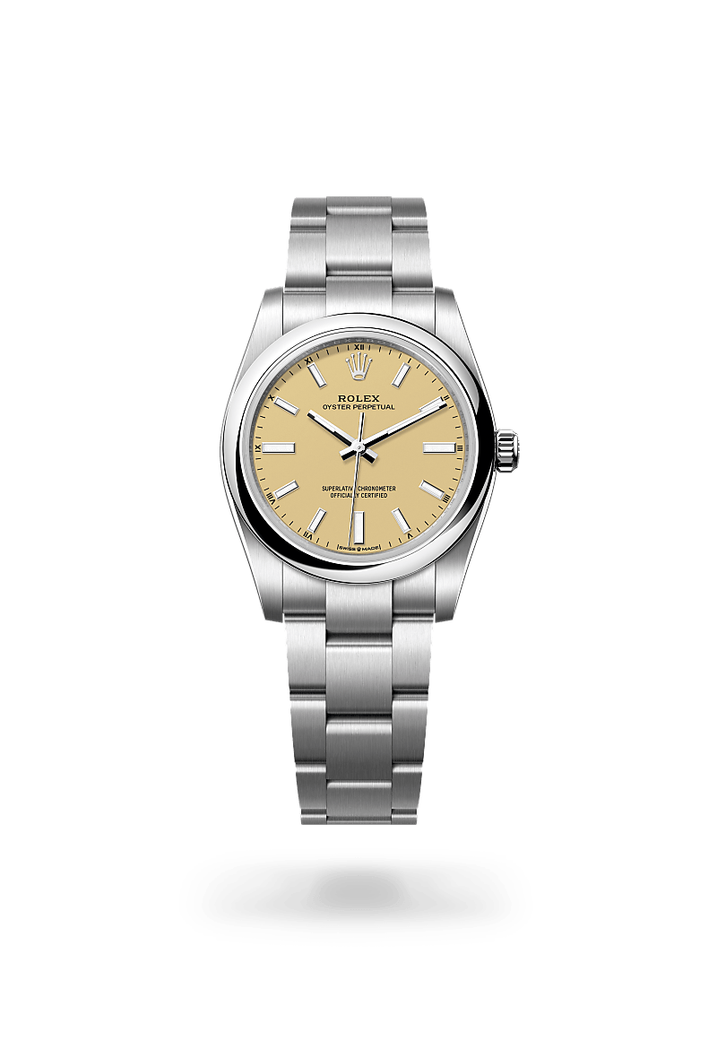 Rolex Oyster, 34 mm, Oystersteel in Oystersteel, M124200-0007 at Lunn's Jewellers