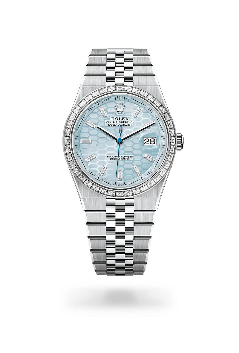 Rolex Oyster, 40 mm, platinum and diamonds in Platinum, M127386TBR-0001 at Lunn's Jewellers