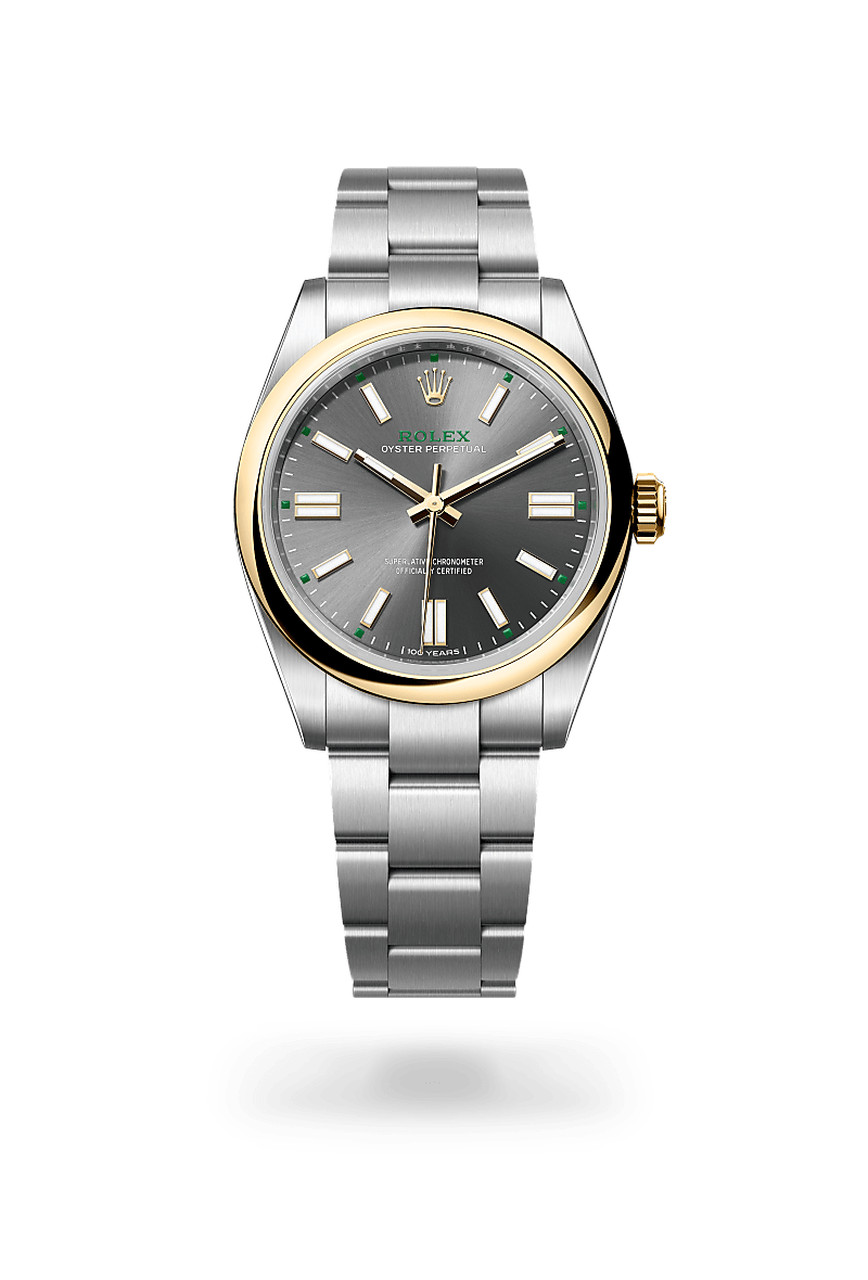 Rolex Oyster, 41 mm, Oystersteel and yellow gold in Yellow Rolesor - combination of Oystersteel and yellow gold, M134303-0001 at Lunn's Jewellers