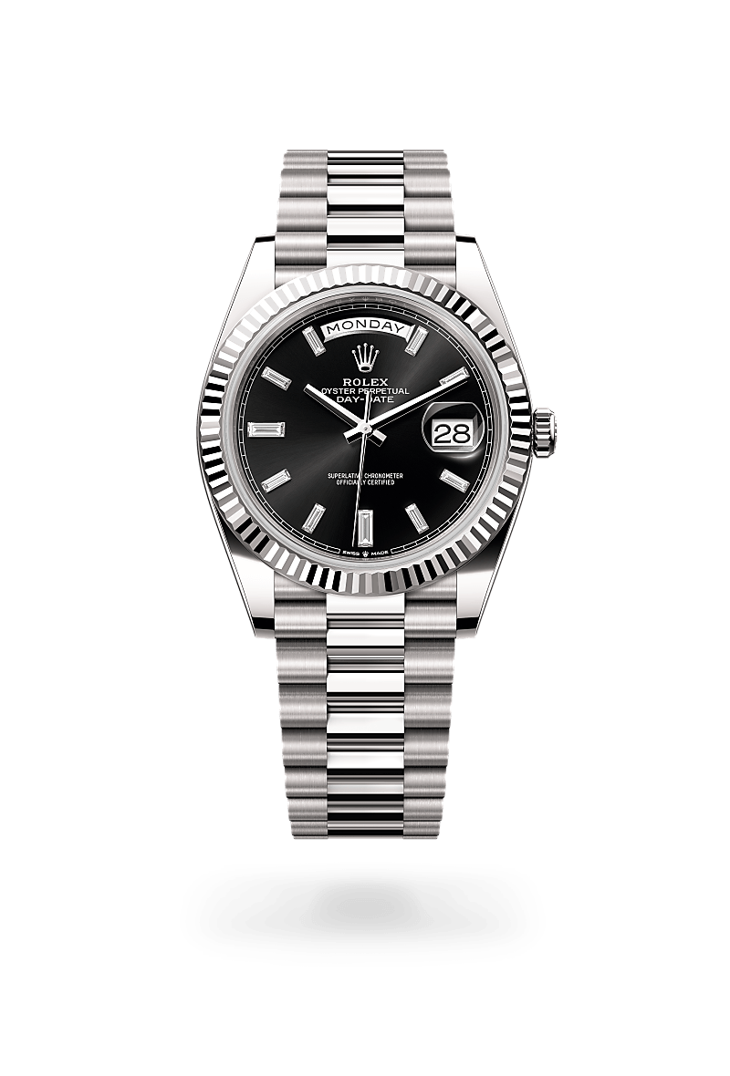 Rolex Oyster, 40 mm, white gold in 18 ct white gold, M228239-0005 at Lunn's Jewellers