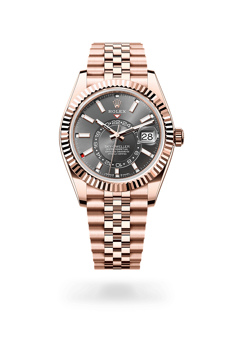 Rolex Oyster, 42 mm, Everose gold in 18 ct Everose gold, M336935-0008 at Lunn's Jewellers