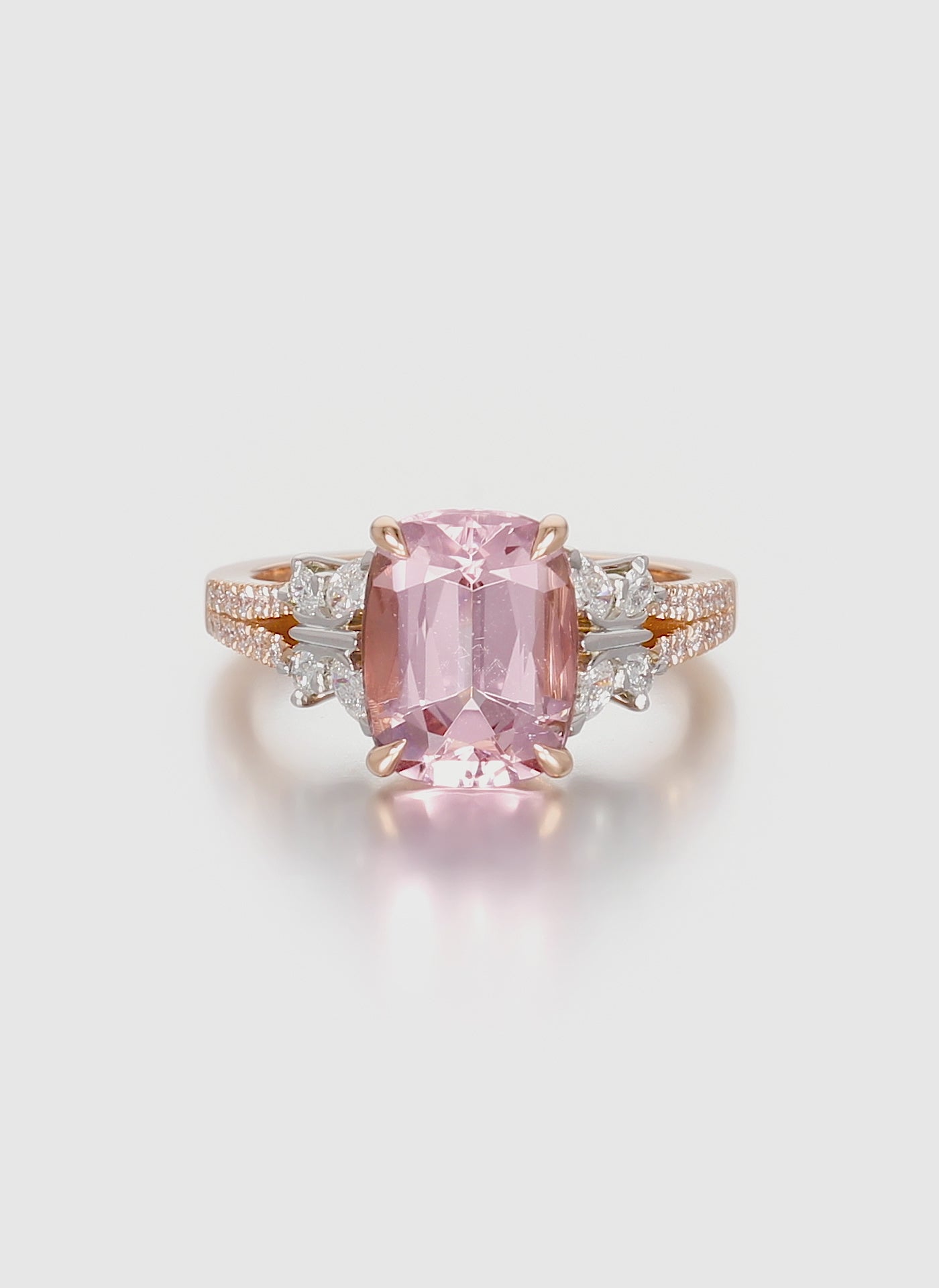 Butterfly Meadow Morganite and Diamond Ring