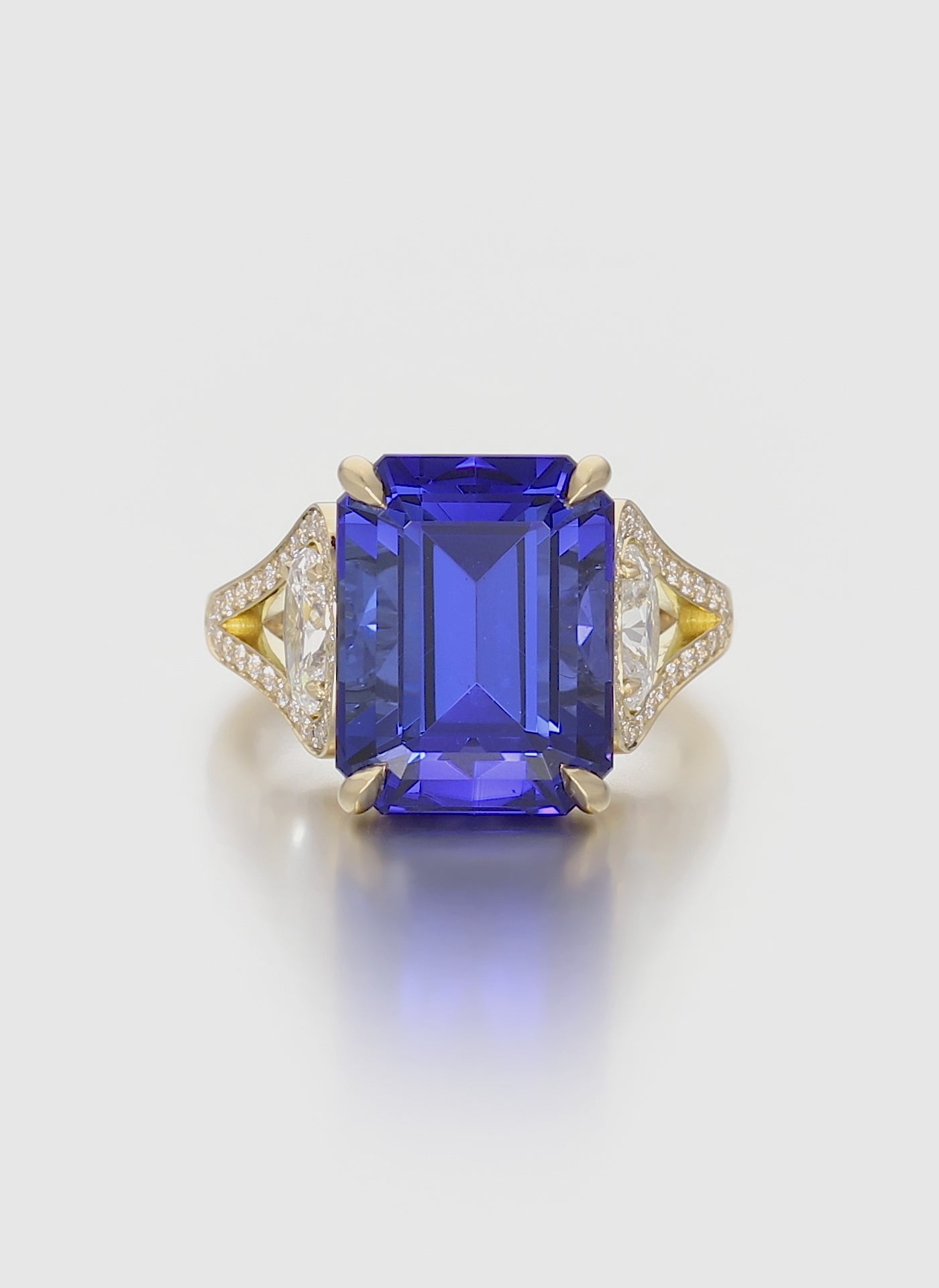 Midnight Willow Tanzanite and Diamond Ring