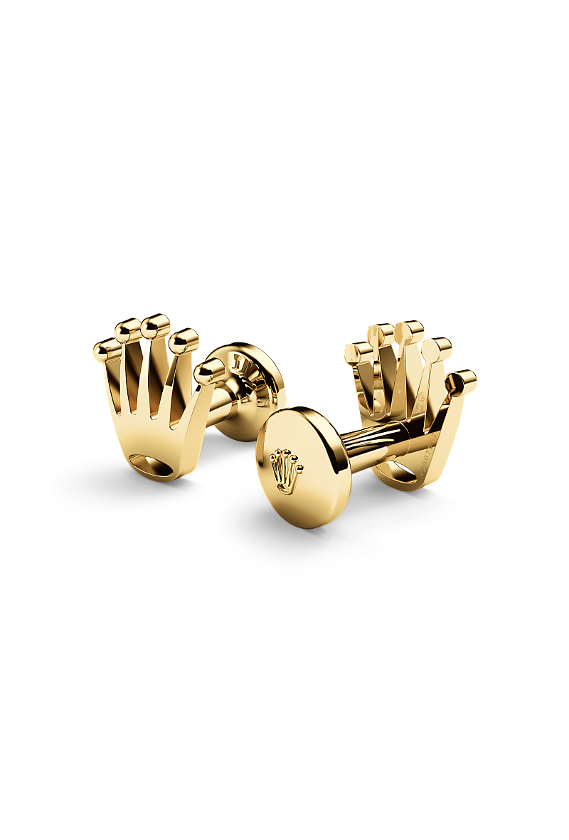 Rolex ‘Crown’ cufflinks in 18 ct yellow gold, A1018 at Lunn's Jewellers