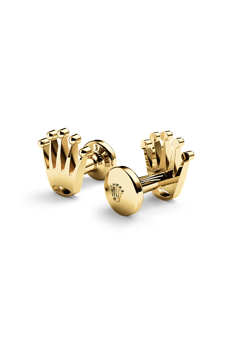 Rolex ‘Crown’ cufflinks in 18 ct yellow gold, A1018 at Lunn's Jewellers
