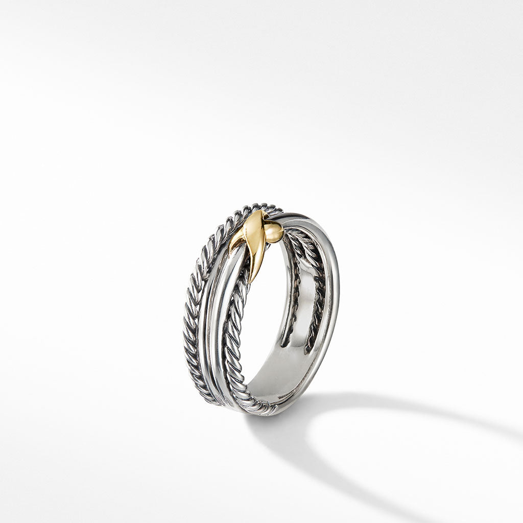 David Yurman X Crossover Ring with 18ct Gold