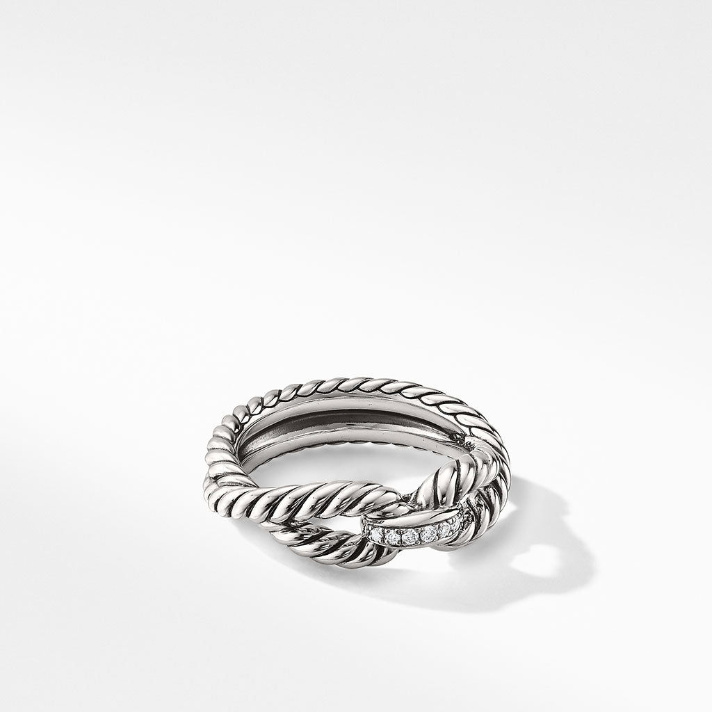 David Yurman Cable Loop Ring with Diamonds