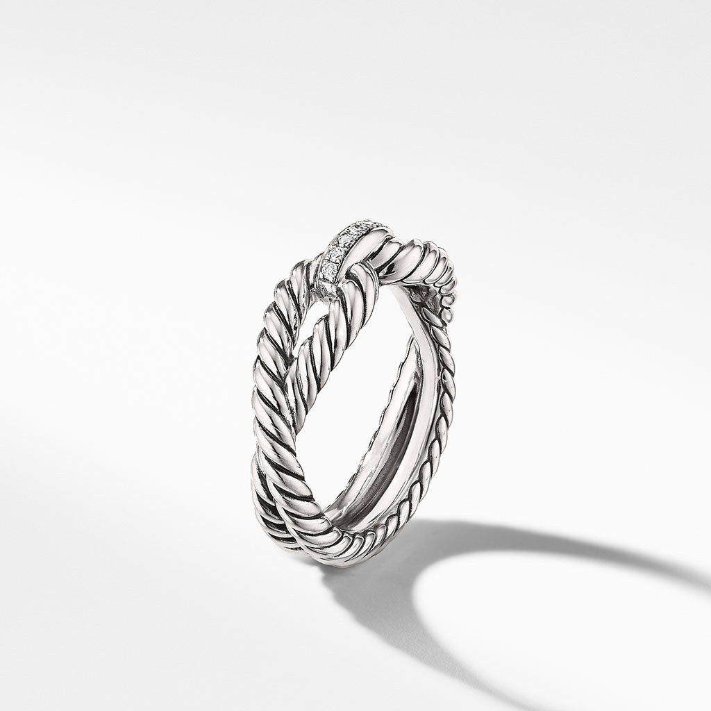 David Yurman Cable Loop Ring with Diamonds