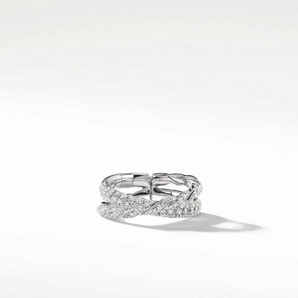 David Yurman Pavéflex Two Row Ring with Diamonds