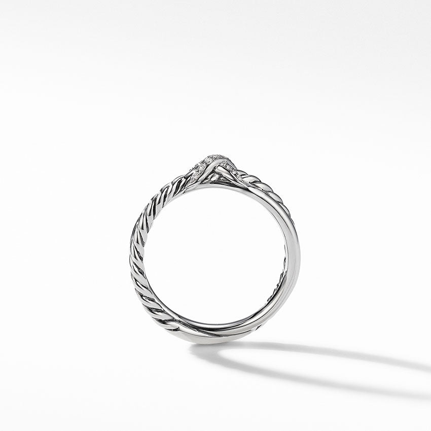 David Yurman Petite X Ring with Pavé Diamonds