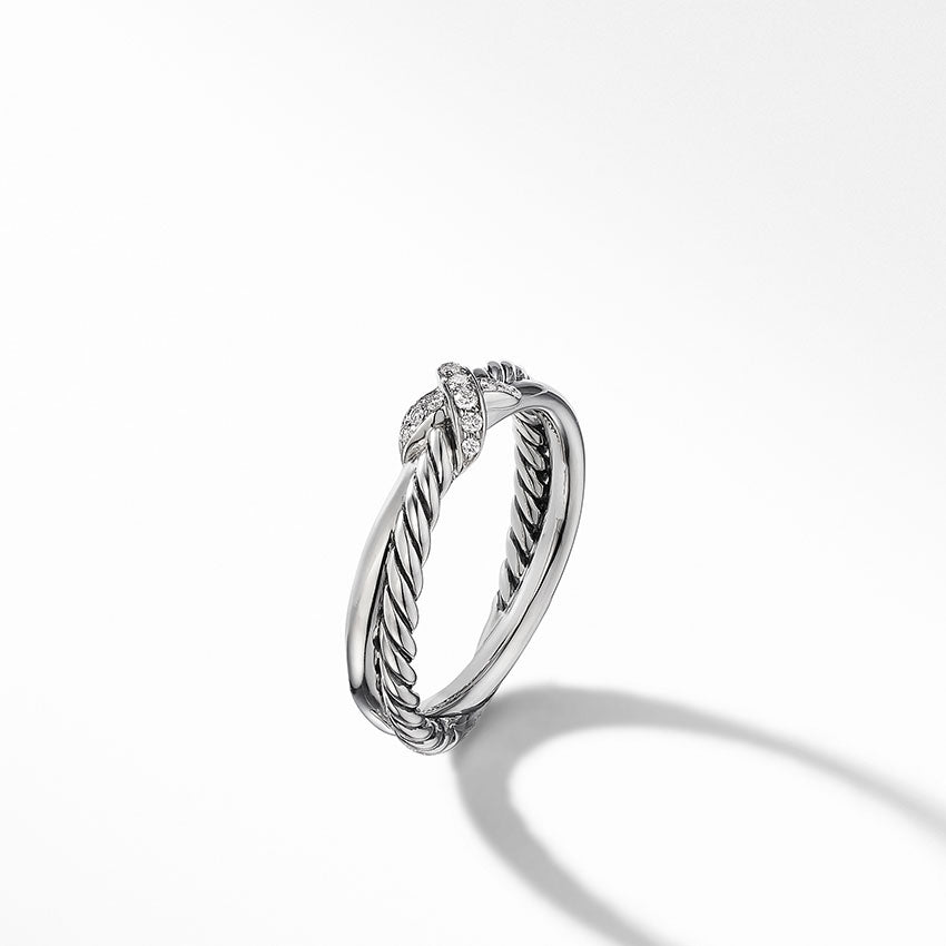 David Yurman Petite X Ring with Pavé Diamonds