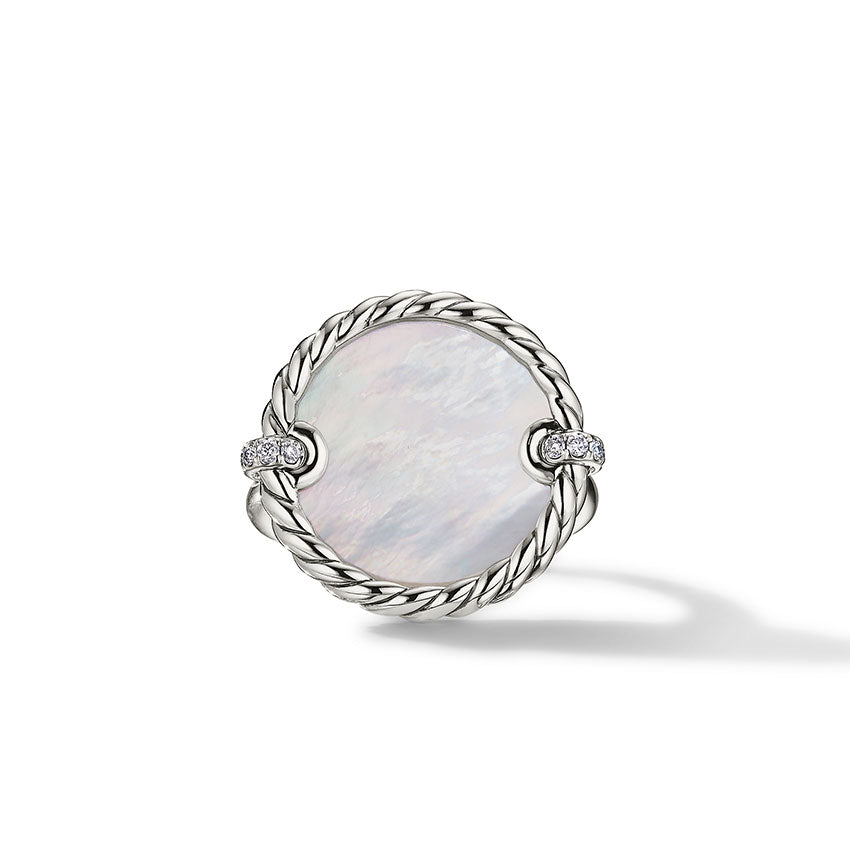 David Yurman DY Elements® Ring with Mother of Pearl and Pavé Diamonds