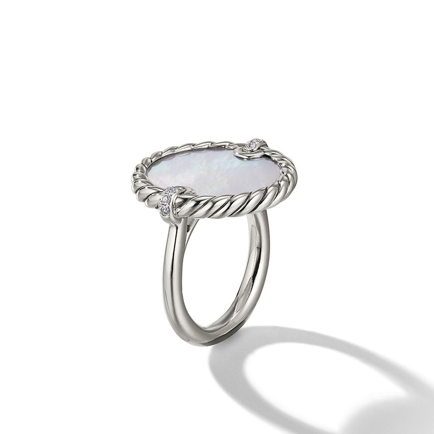 David Yurman DY Elements® Ring with Mother of Pearl and Pavé Diamonds