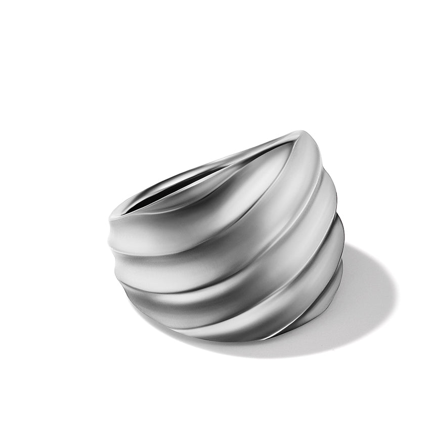 David Yurman Cable Edge™ Saddle Ring in Recycled Sterling Silver