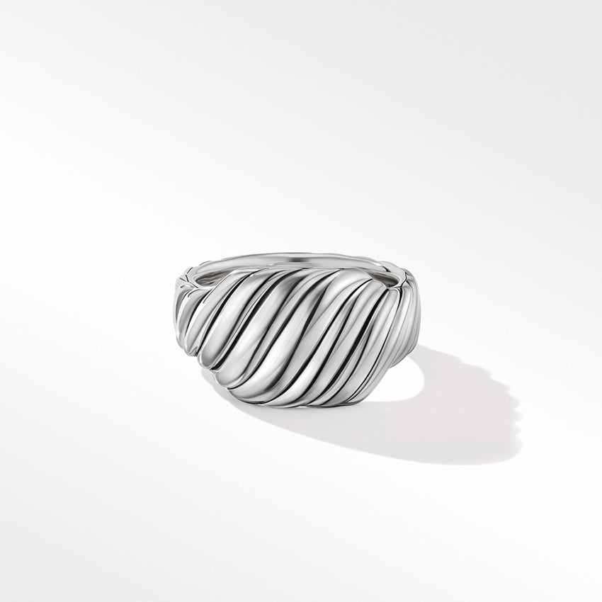 David Yurman Sculpted Cable Contour Ring in Sterling Silver