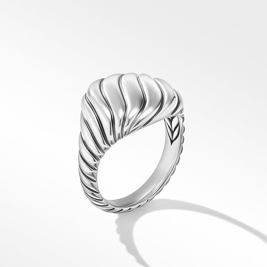 David Yurman Sculpted Cable Pinky Ring in Sterling Silver