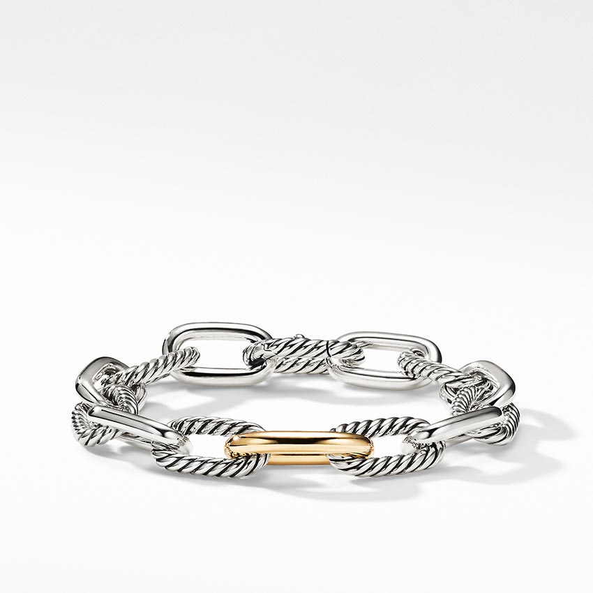 David Yurman DY Madison Chain Bracelet with 18ct Bonded Gold