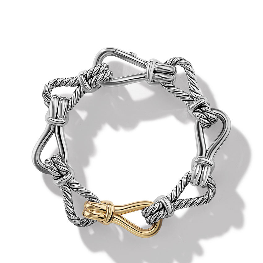 David Yurman Thoroughbred Loop Chain Bracelet with 18ct Yellow Gold