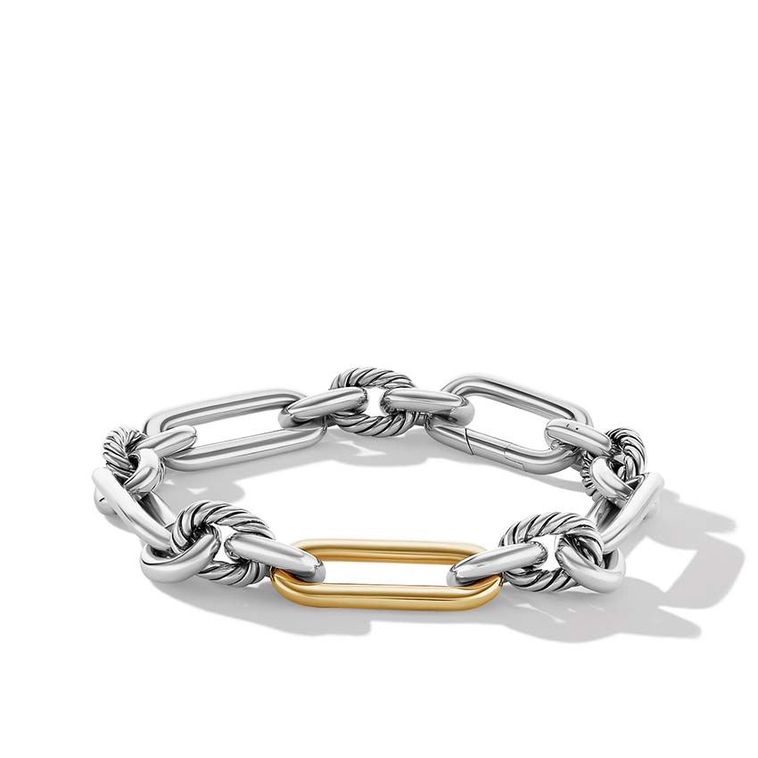 David Yurman Lexington Chain Bracelet with 18ct Yellow Gold