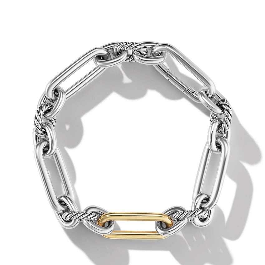 David Yurman Lexington Chain Bracelet with 18ct Yellow Gold