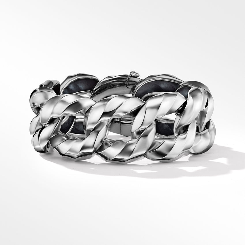 David Yurman Cable Edge™ Curb Chain Bracelet in Recycled Sterling Silver