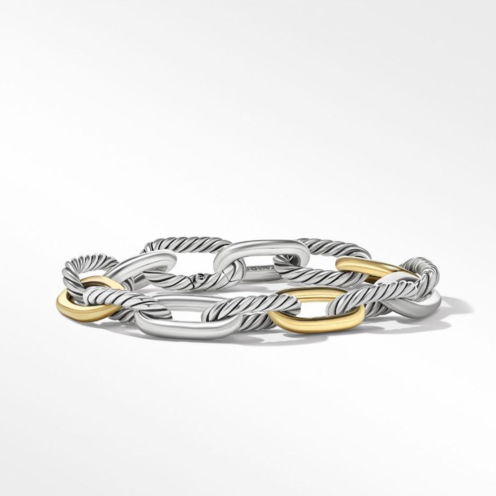 David Yurman Madison® Chain Bracelet in Sterling Silver with 18ct Yellow Gold