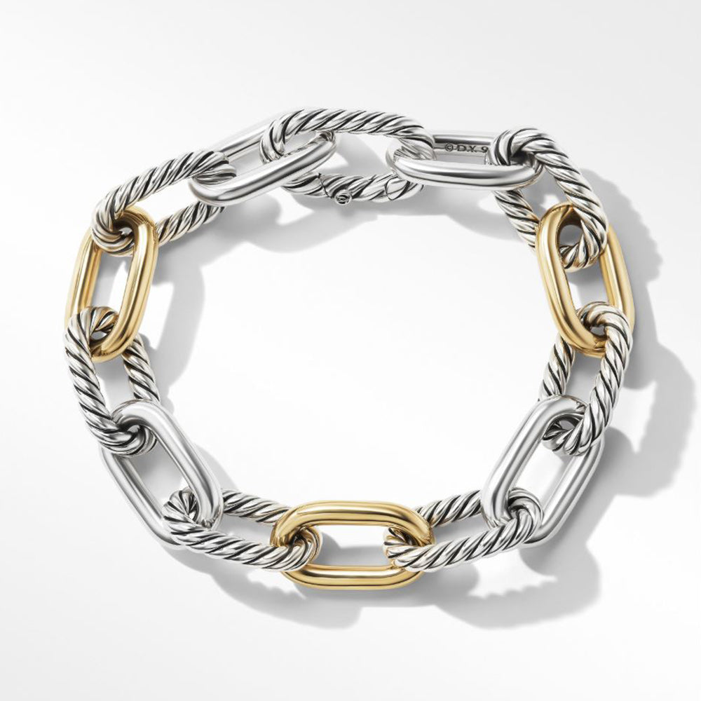 David Yurman Madison® Chain Bracelet in Sterling Silver with 18ct Yell ...