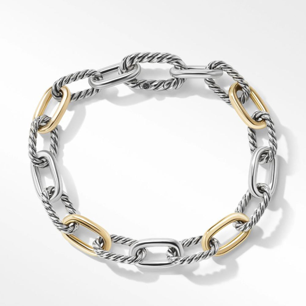David Yurman DY Madison® Chain Bracelet in Sterling Silver with 18ct Yellow Gold