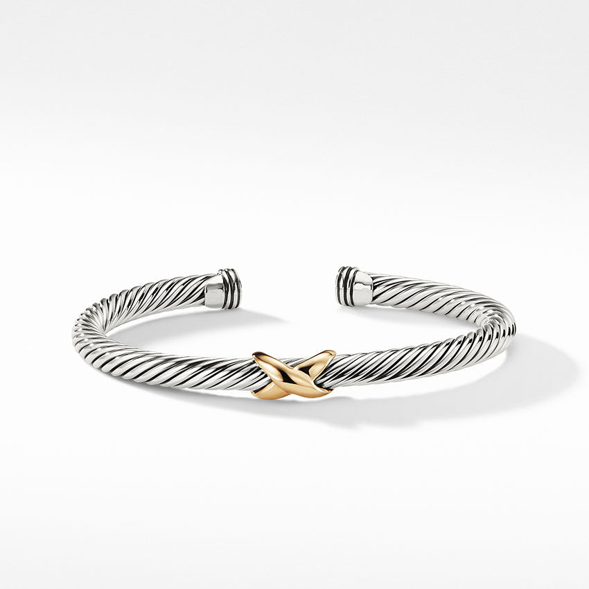 David Yurman X Bracelet with 14ct Gold