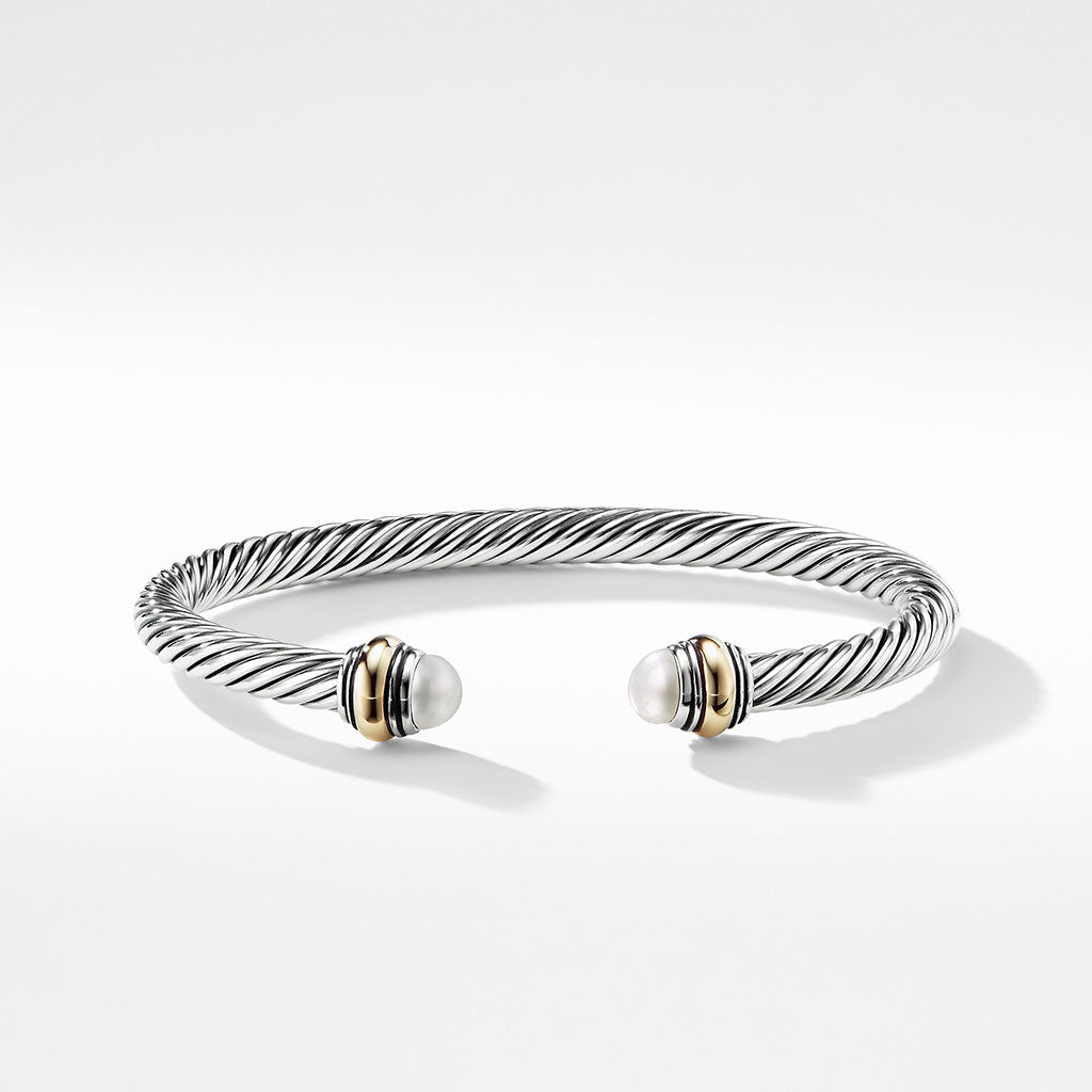 David Yurman Cable Classic Collection Bracelet with Pearl