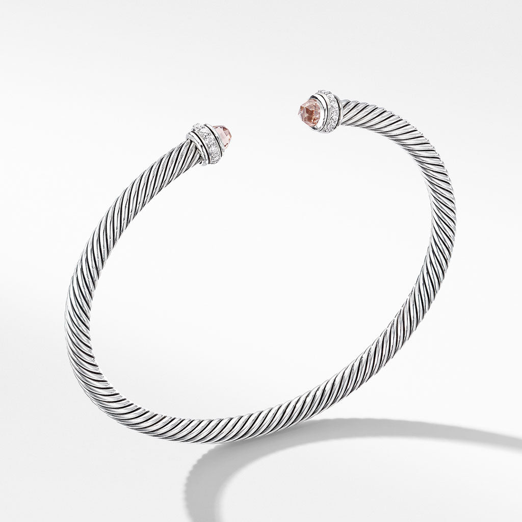 David Yurman Cable Classic Collection Bracelet with Morganite