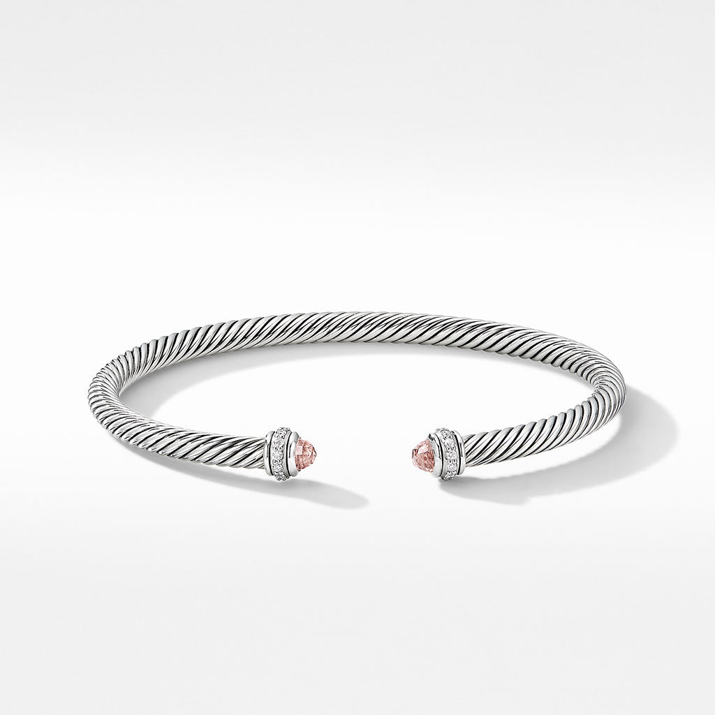 David Yurman Cable Classic Collection Bracelet with Morganite