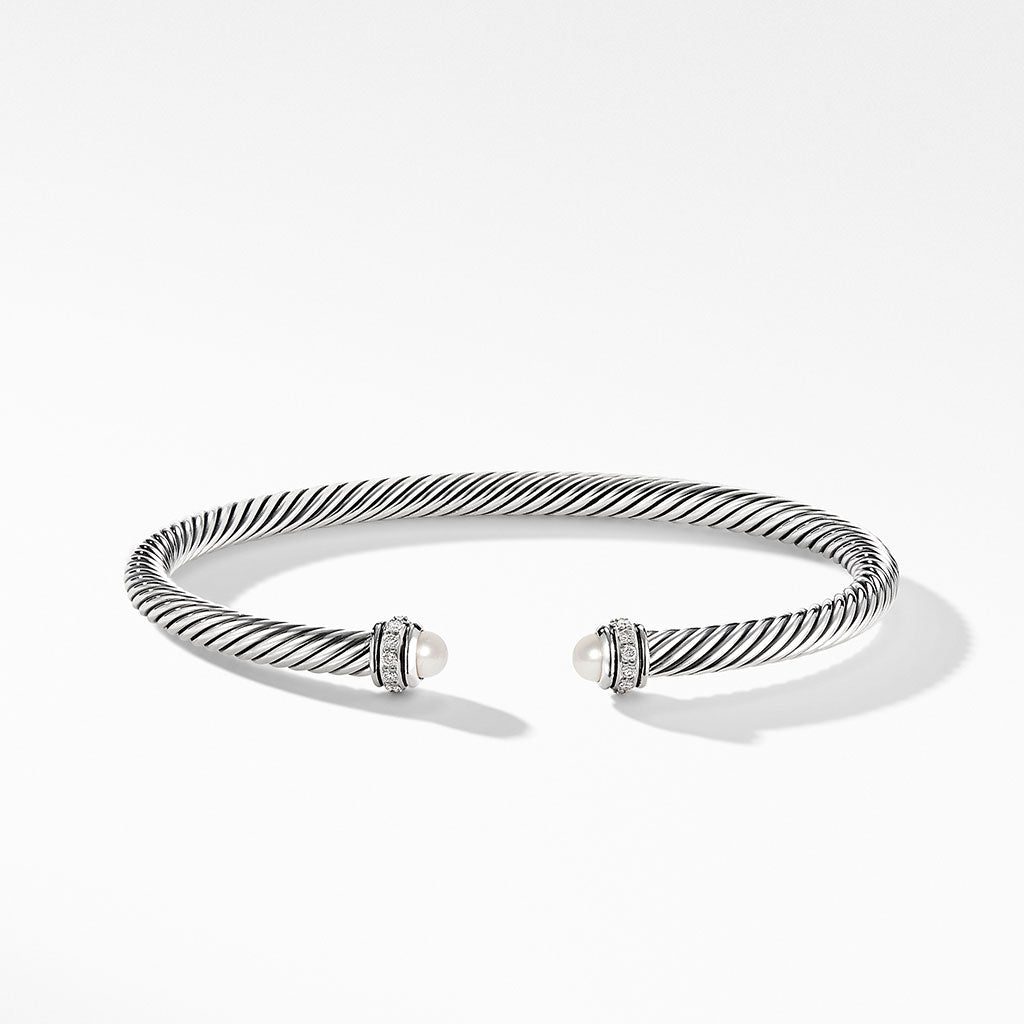 David Yurman Cable Classic Collection Bracelet with Pearls