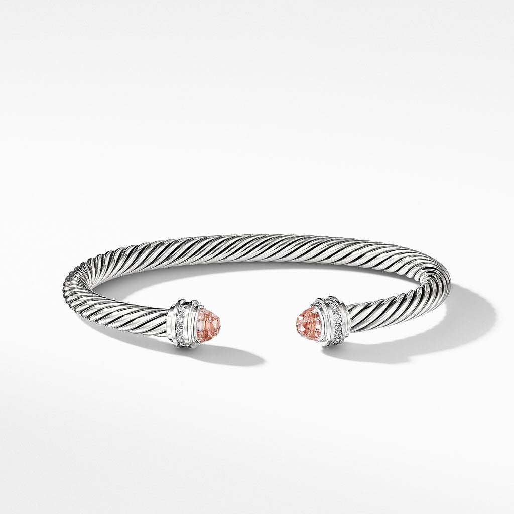 David Yurman Cable Classic Collection Bracelet with Morganite