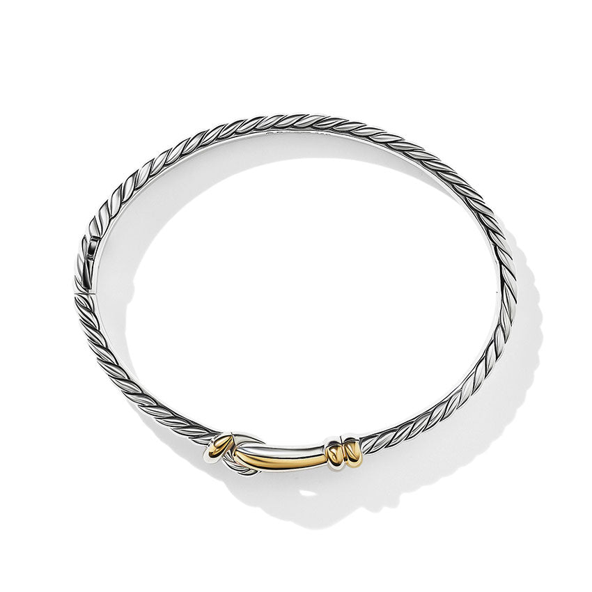 David Yurman Thoroughbred Loop Bracelet with 18ct Yellow Gold