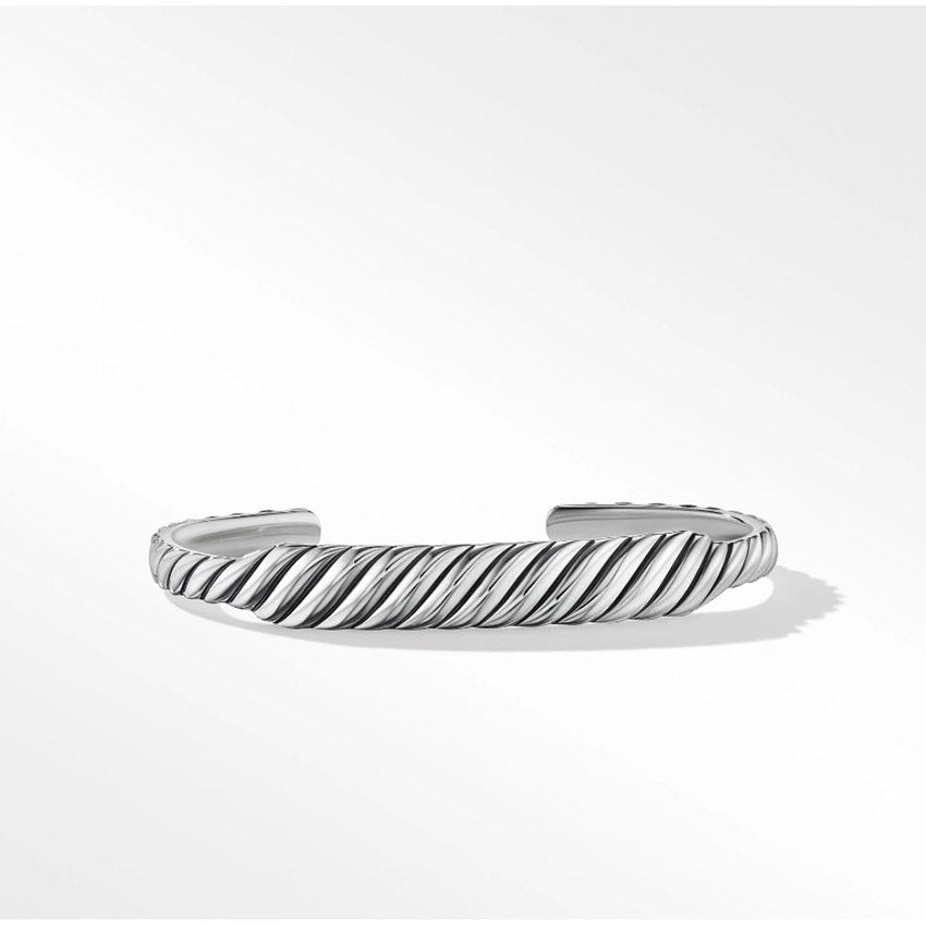 David Yurman Sculpted Cable Contour Cuff Bracelet in Sterling Silver