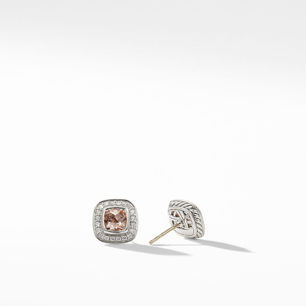 David Yurman Petite Albion Earrings with Morganite and Diamonds