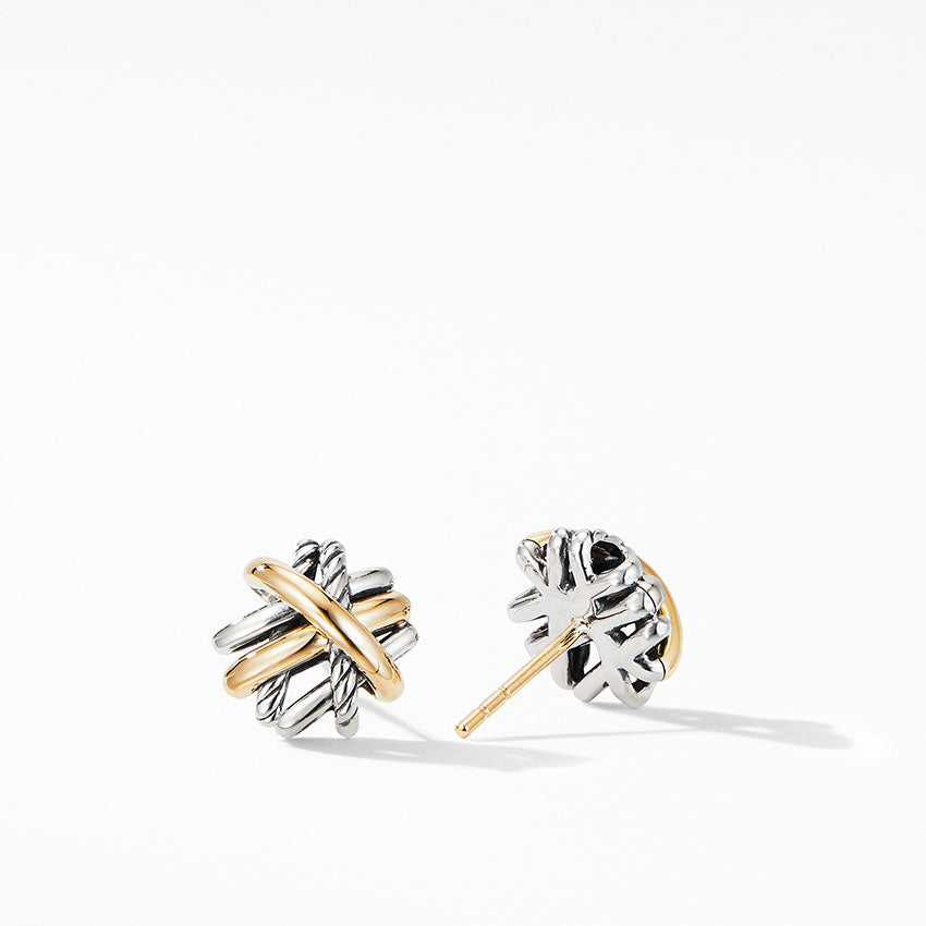 David Yurman The Crossover Collection® Stud Earrings with 18ct Yellow Gold