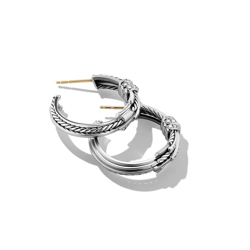 David Yurman Angelika™ Hoop Earrings with Pavé Diamonds