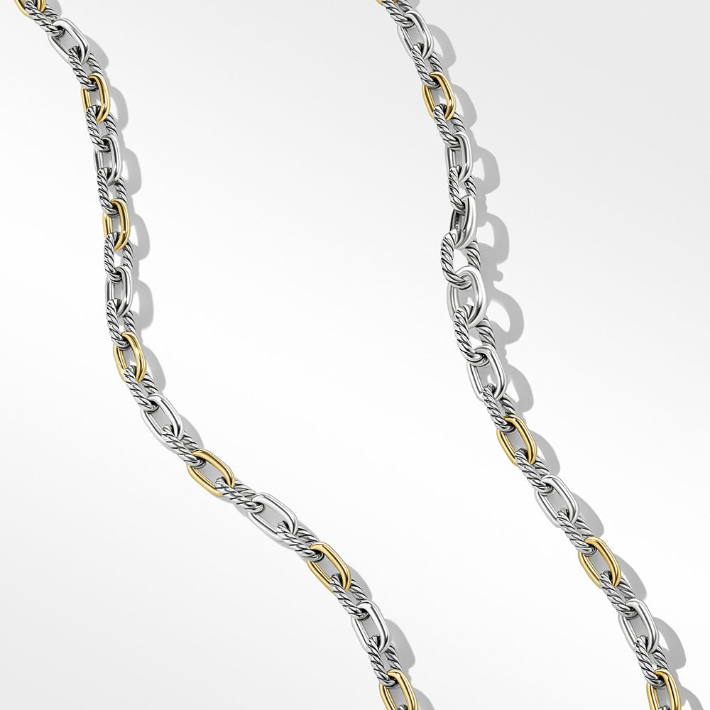 David Yurman DY Madison® Chain Necklace in Sterling Silver with 18ct Yellow Gold