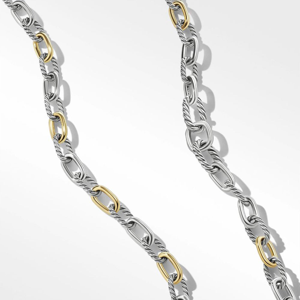 David Yurman DY Madison® Chain Necklace in Sterling Silver with 18ct Yellow Gold