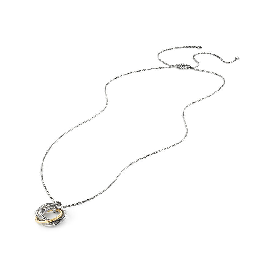 David Yurman The Crossover Collection® Small Pendant Necklace with 14ct Yellow Gold