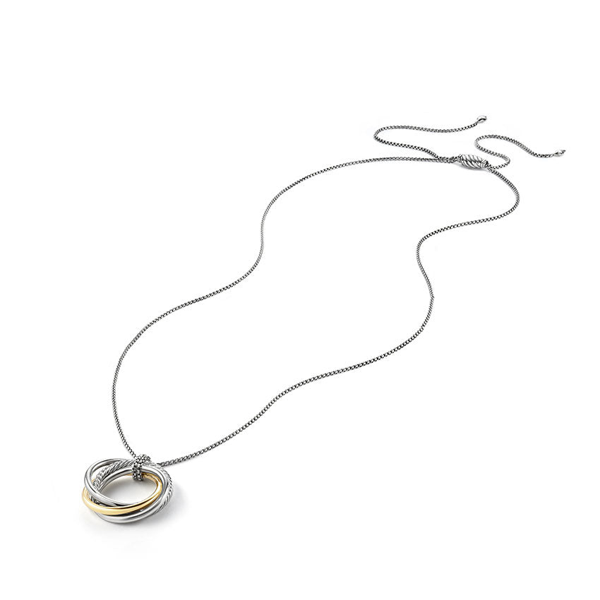David Yurman The Crossover Collection® Pendant Necklace with 14ct Yellow Gold