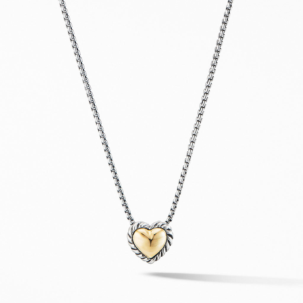 David Yurman Cable Cookie Classic Heart Necklace