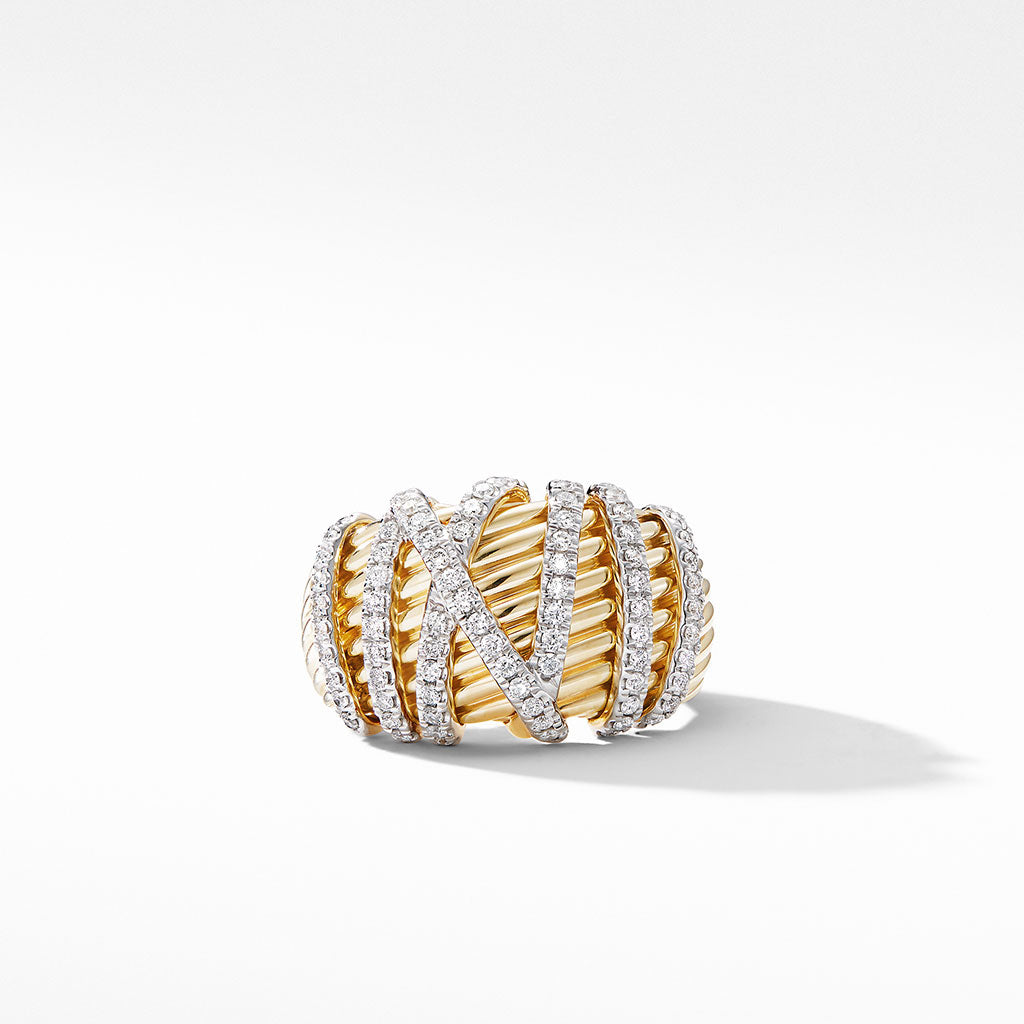 David Yurman Helena Dome Ring with Diamonds