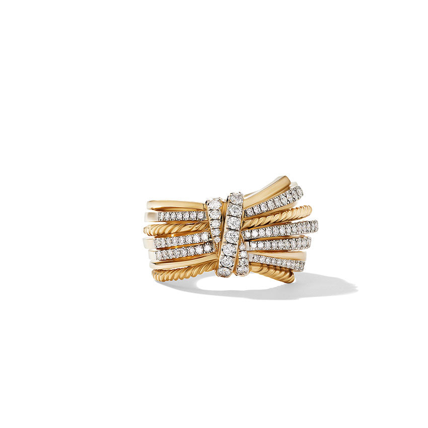 David Yurman Angelika™ Ring in 18ct Yellow Gold with Pavé Diamonds