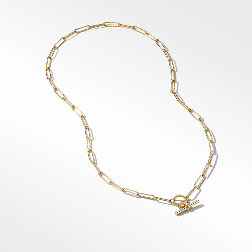 David Yurman DY Madison® Elongated Chain Necklace in 18ct Yellow Gold