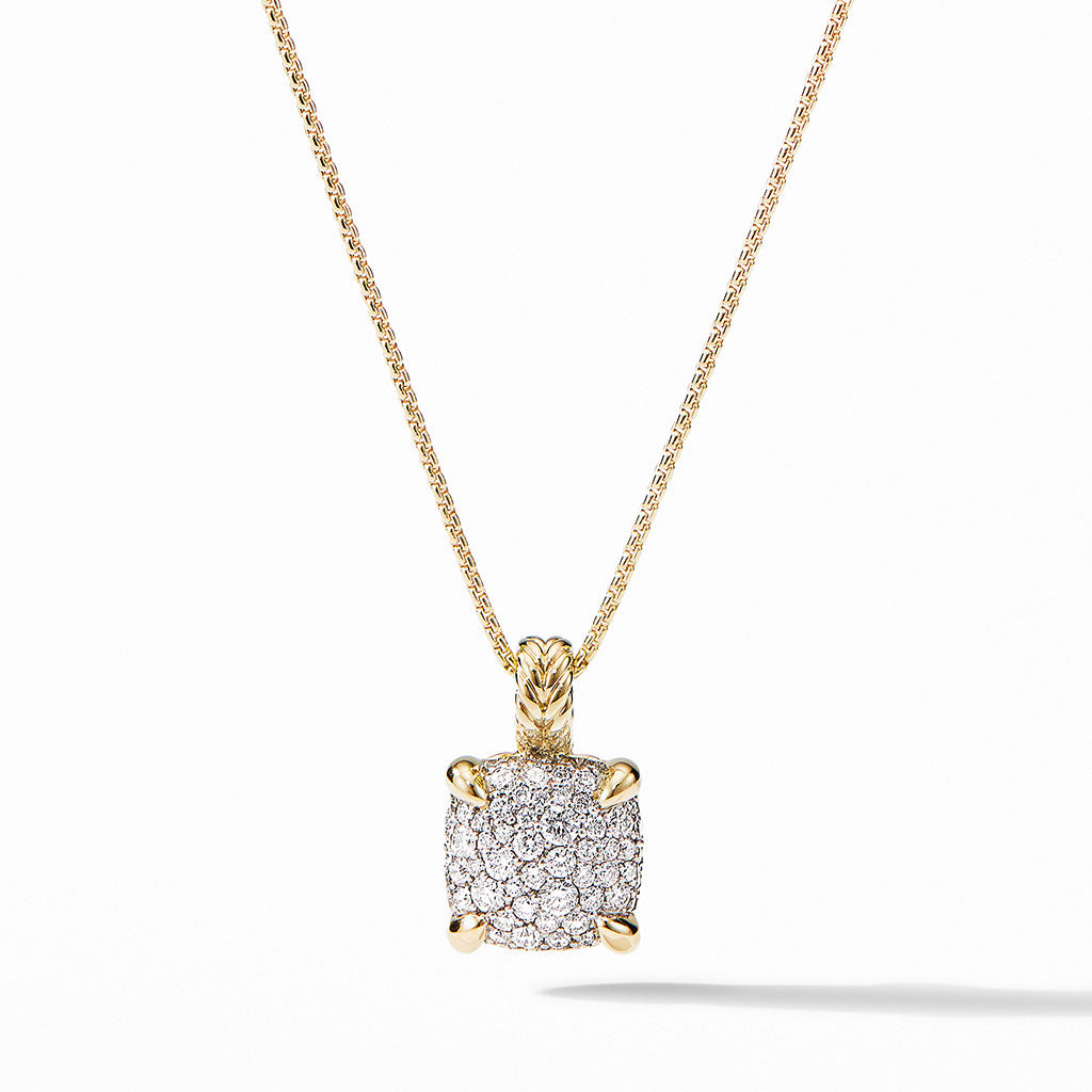 David Yurman Chatelaine Pendant Necklace with full Pavé Diamonds