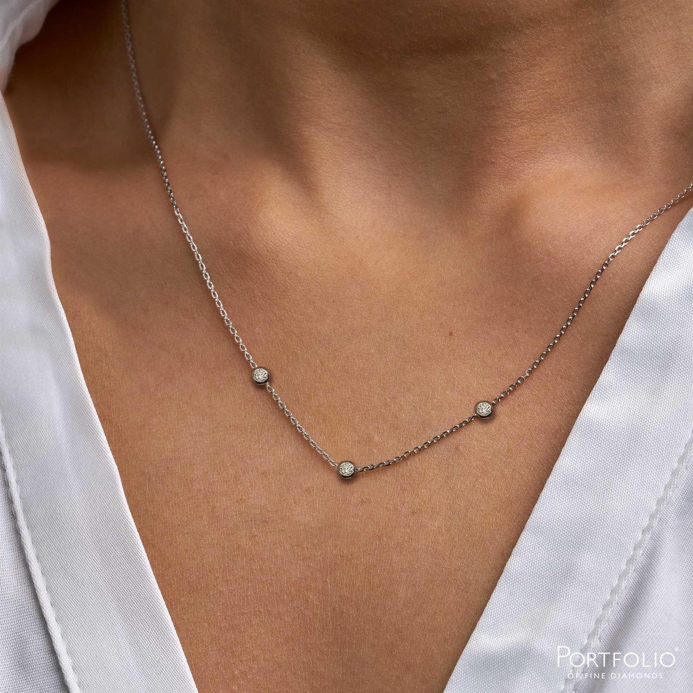 0.26ct Diamond Silver Necklace